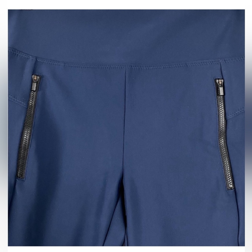 Athleta Stella Tight Leggings Navy Blue Zip Pockets Sz Small Ankle Stretch Pant - Picture 7 of 13